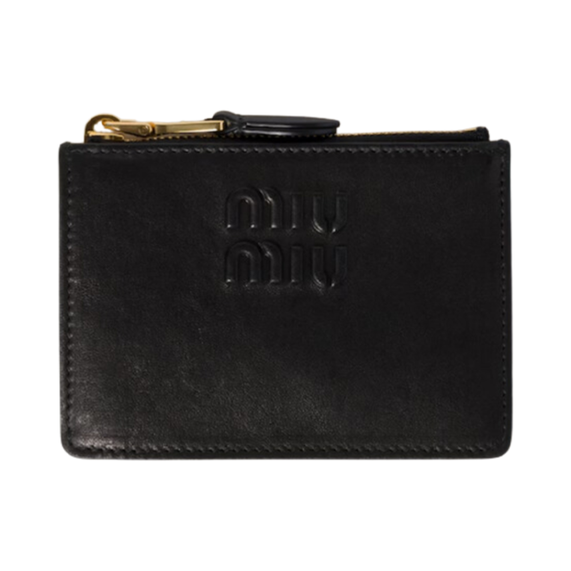 5MC93M-AEFX-F0002 Miu Miu Nappa Leather Card Holder Black