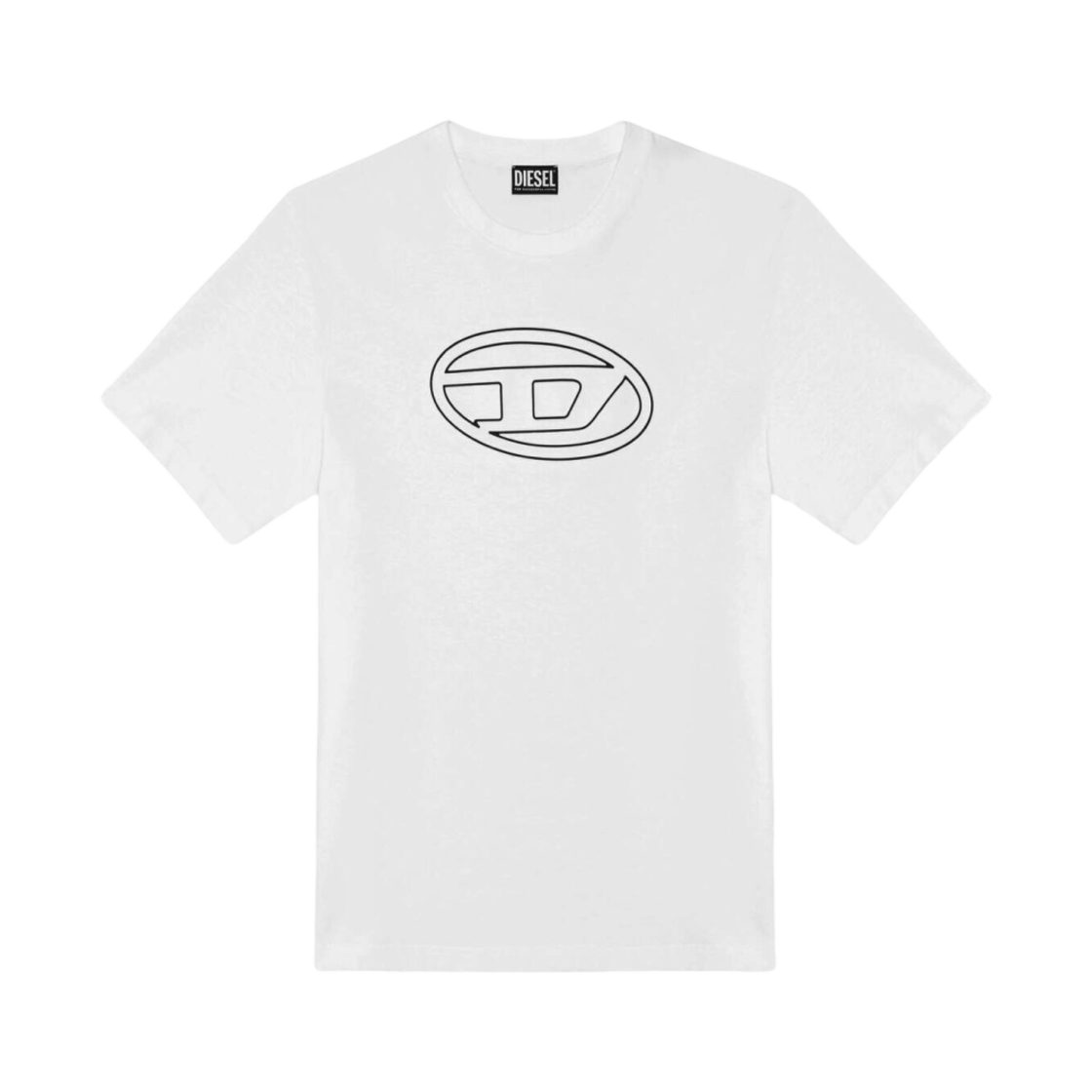 디젤 T-저스트-빅오발 빈티지 코튼 저지 티셔츠 화이트(Diesel T-Just-Bigoval Vintage Cotton Jersey T-Shirt White)