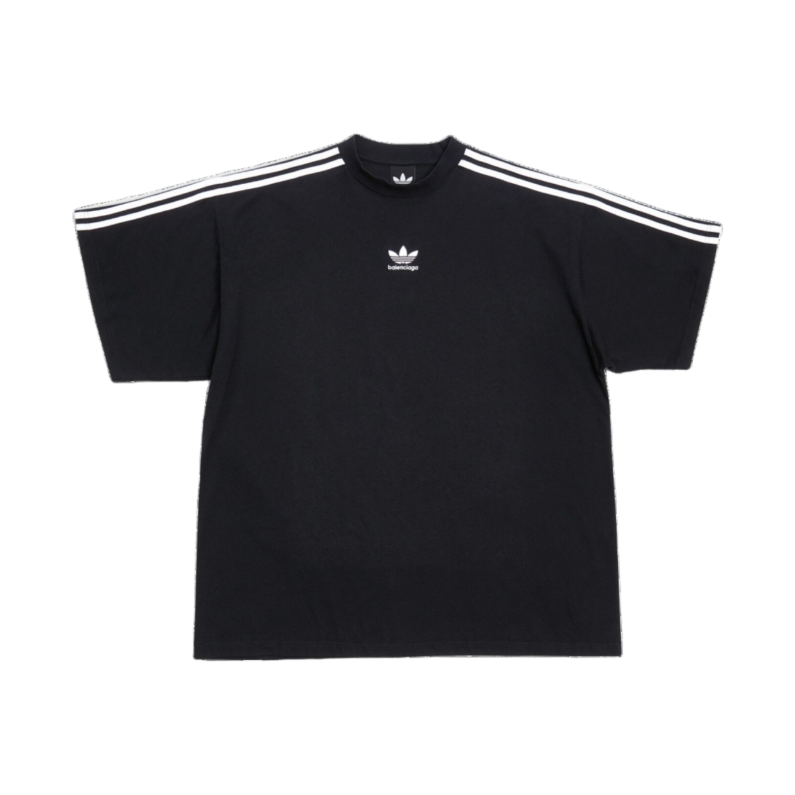 발렌시아가 x 아디다스 오버사이즈 티셔츠 블랙 화이트(Balenciaga x Adidas Oversized T-Shirt Black White)