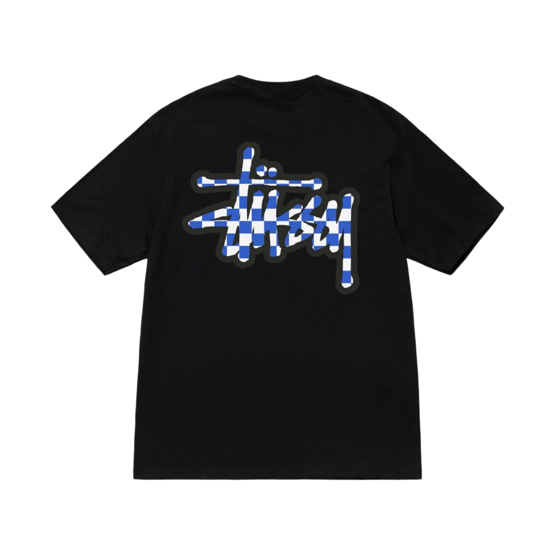 스투시 체커 스탁 티셔츠 블랙(Stussy Checker Stock T-Shirt Black) - 1