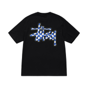 Stussy Checker Stock T-Shirt Black