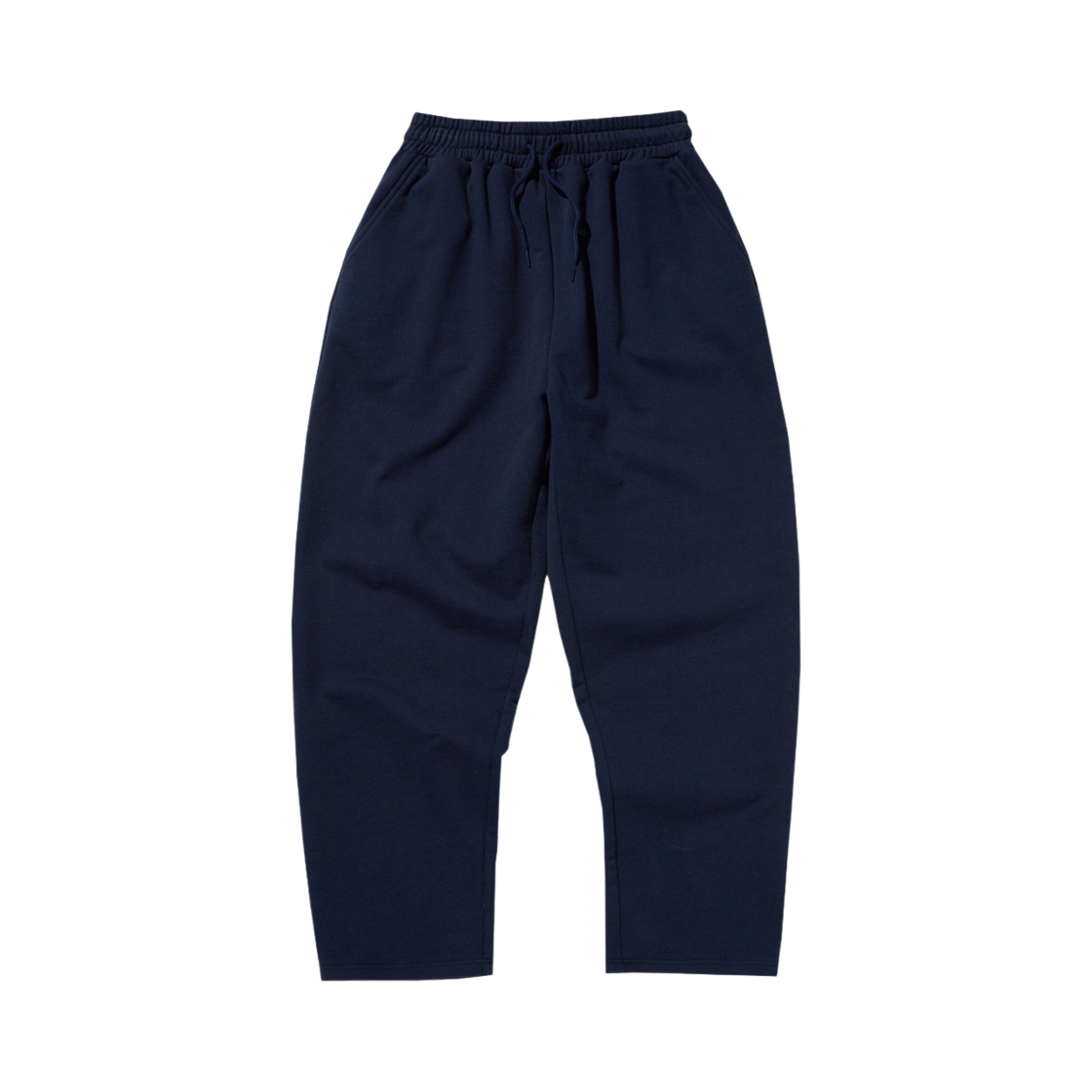 스웨이드 베이직 와이드 롱 팬츠 네이비(Suade Basic Wide Long Pants Navy)