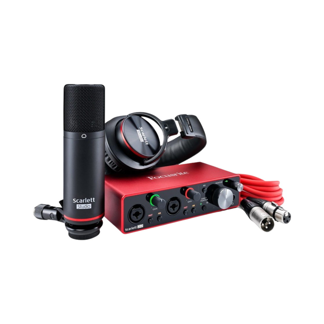 포커스라이트 스칼렛 2i2 스튜디오 3세대 오디오 인터페이스 레드 (국내 정식 발매 제품)(Focusrite Scarlett 2i2 Studio 3rd Gen Audio Interface Red (Korean Ver.))