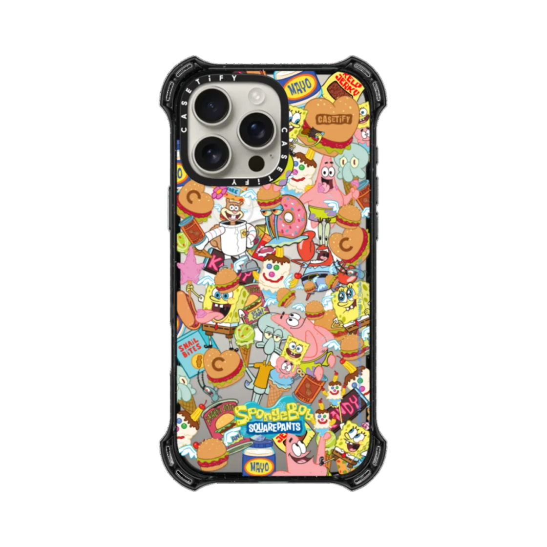 케이스티파이 스폰지밥 피크닉 점블 바운스 케이스 블랙(Casetify SpongeBob Picnic Jumble Bounce Case Black) - 2