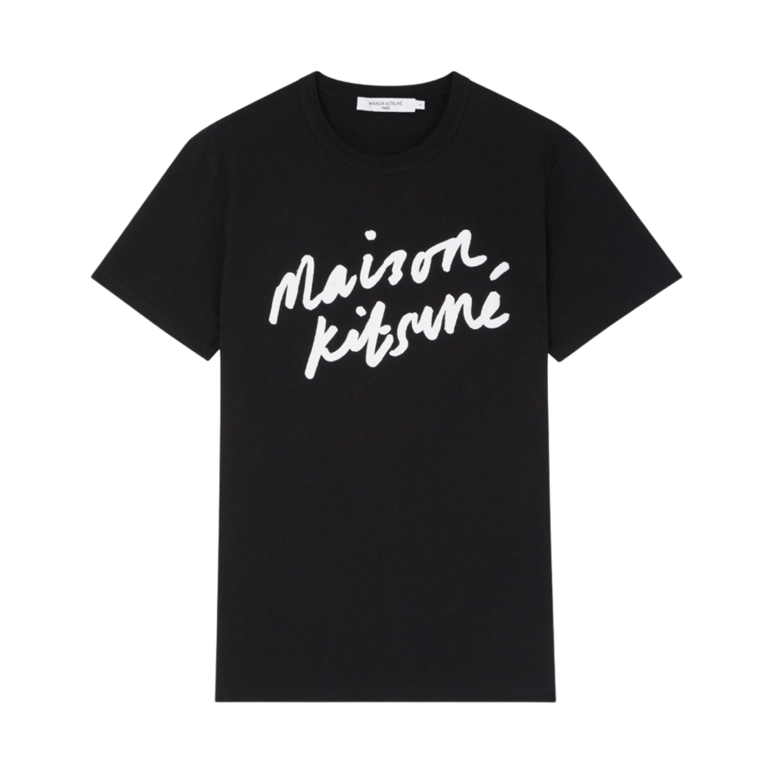 메종 키츠네 핸드라이팅 클래식 티셔츠 블랙(Maison Kitsune Handwriting Classic T-Shirt Black) - 1