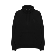 AMI de Coeur Tone-On-Tone Half Zip Sweatshirt Black