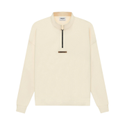 Essentials Mockneck Half-Zip Cream - 21SS