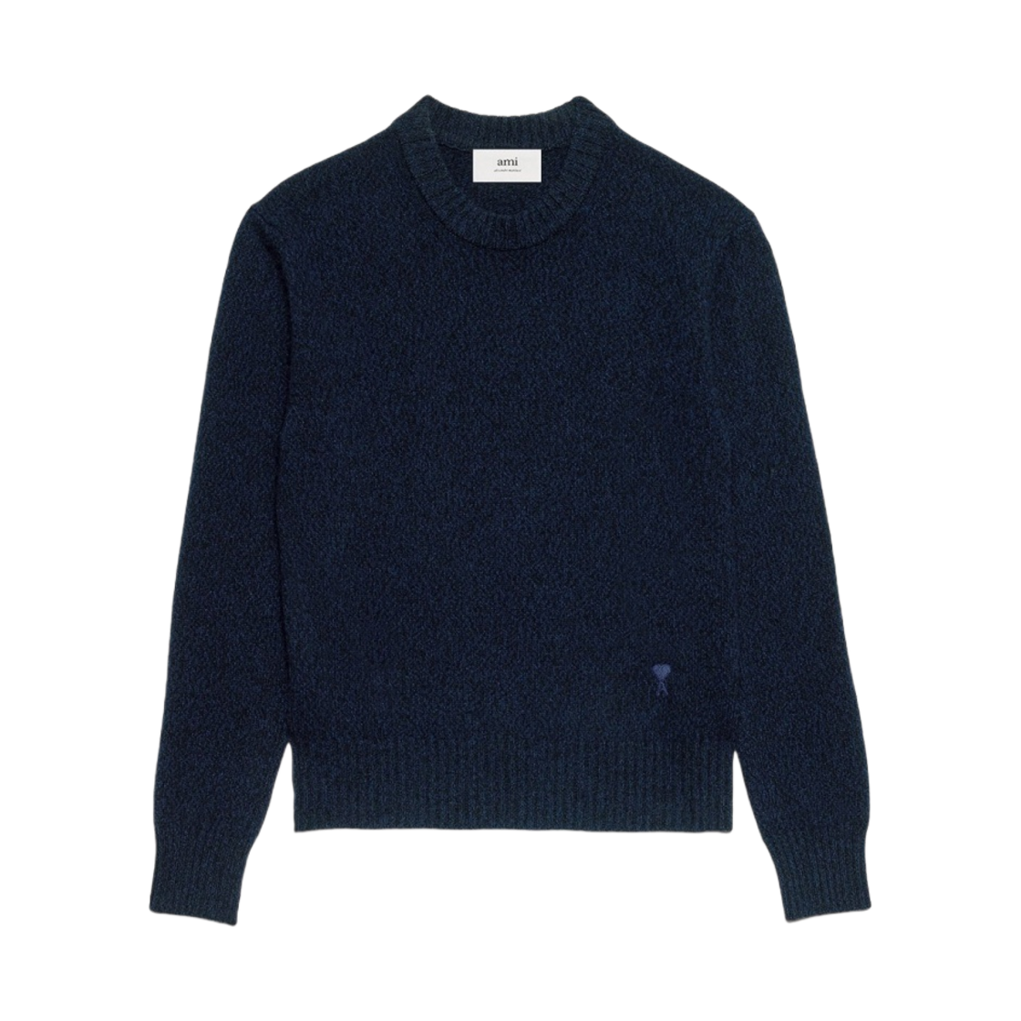 HKS127-005-430 AMI Tonal de Coeur Crewneck Sweater Night Blue
