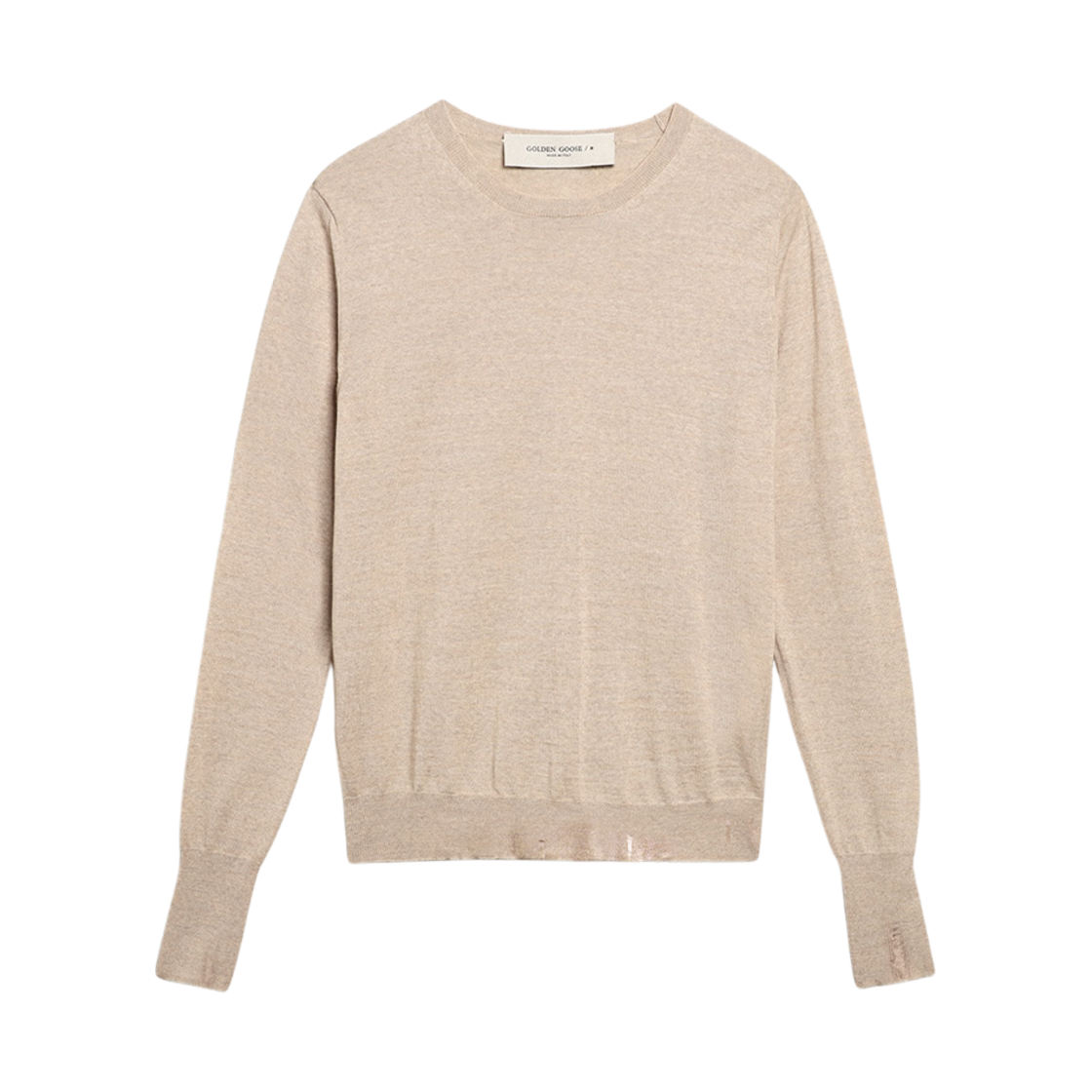 GWP00952-P000665-55150 (W) Golden Goose Sweater in Light Merino Wool Light Brown