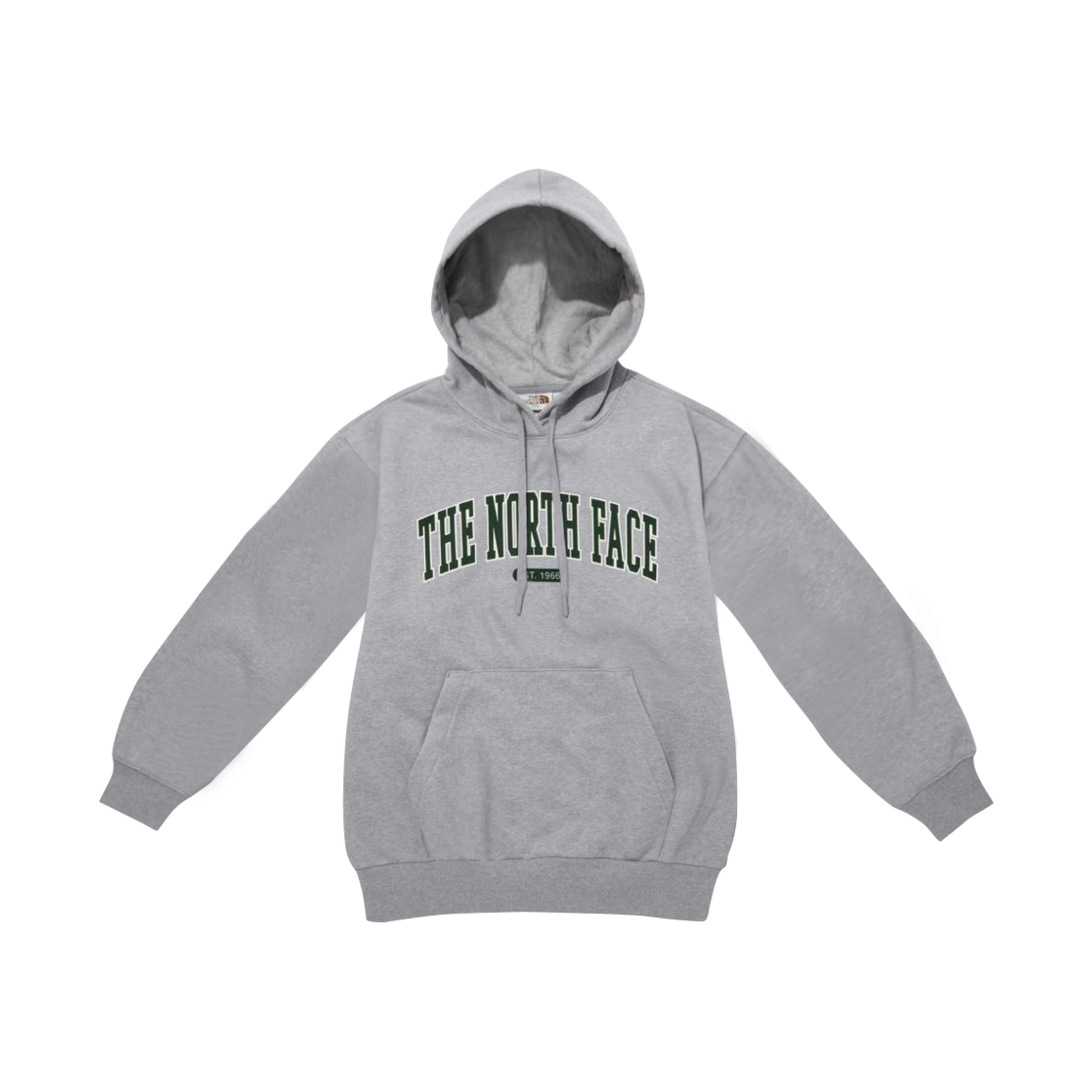 NM5PP50L The North Face White Label Arch Logo Hood Pullover Melange Grey