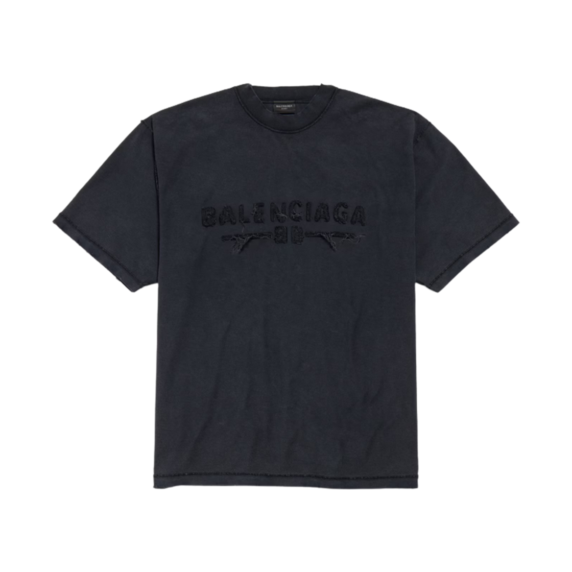 발렌시아가 뉴 이어 시리즈 25 인사이드 아웃 티셔츠 미디움 핏 블랙 페이디드(Balenciaga New Year Series 25 Inside Out T-Shirt Medium Fit Black Faded) - 1