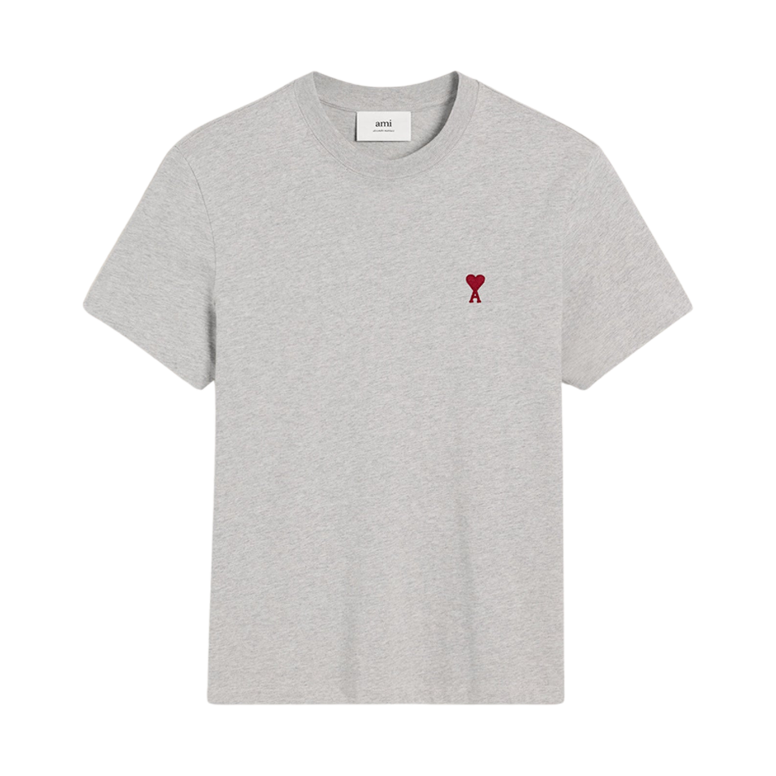 아미 스몰 하트 로고 오가닉 코튼 저지 티셔츠 헤더 애쉬 그레이(AMI de Coeur Oragnic Cotton Jersey T-Shirt Heather Ash Grey)