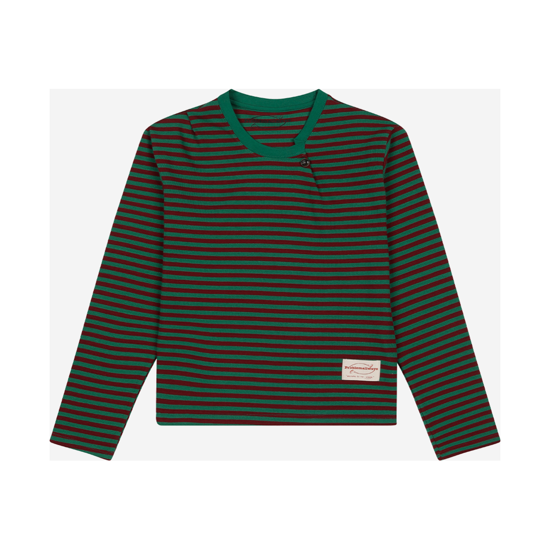 E01TS01GN Problemallways Grabbed Long Sleeve Green