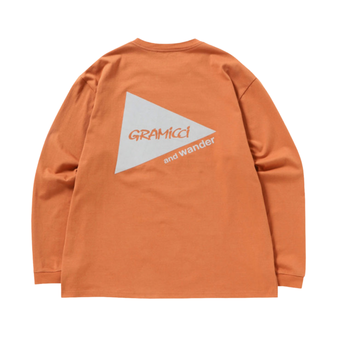 앤드 원더 x 그라미치 백프린트 롱슬리브 티셔츠 오렌지(And Wander x Gramicci Backprint L/S T-Shirt Orange)