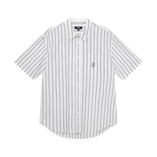 Stussy Boxy Striped SS Shirt Off White Stripe