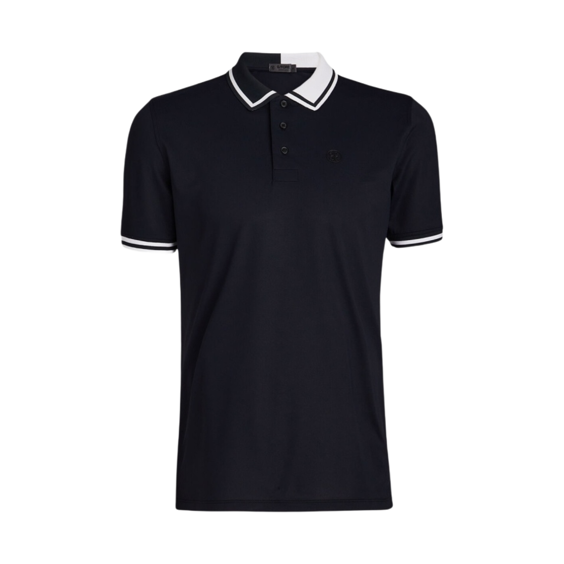 G4MF23K303 G/Fore Two Tone Banded Sleeve Tech Pique Polo Onyx