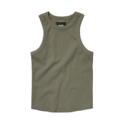 Suade Washed Sleeveless Khaki