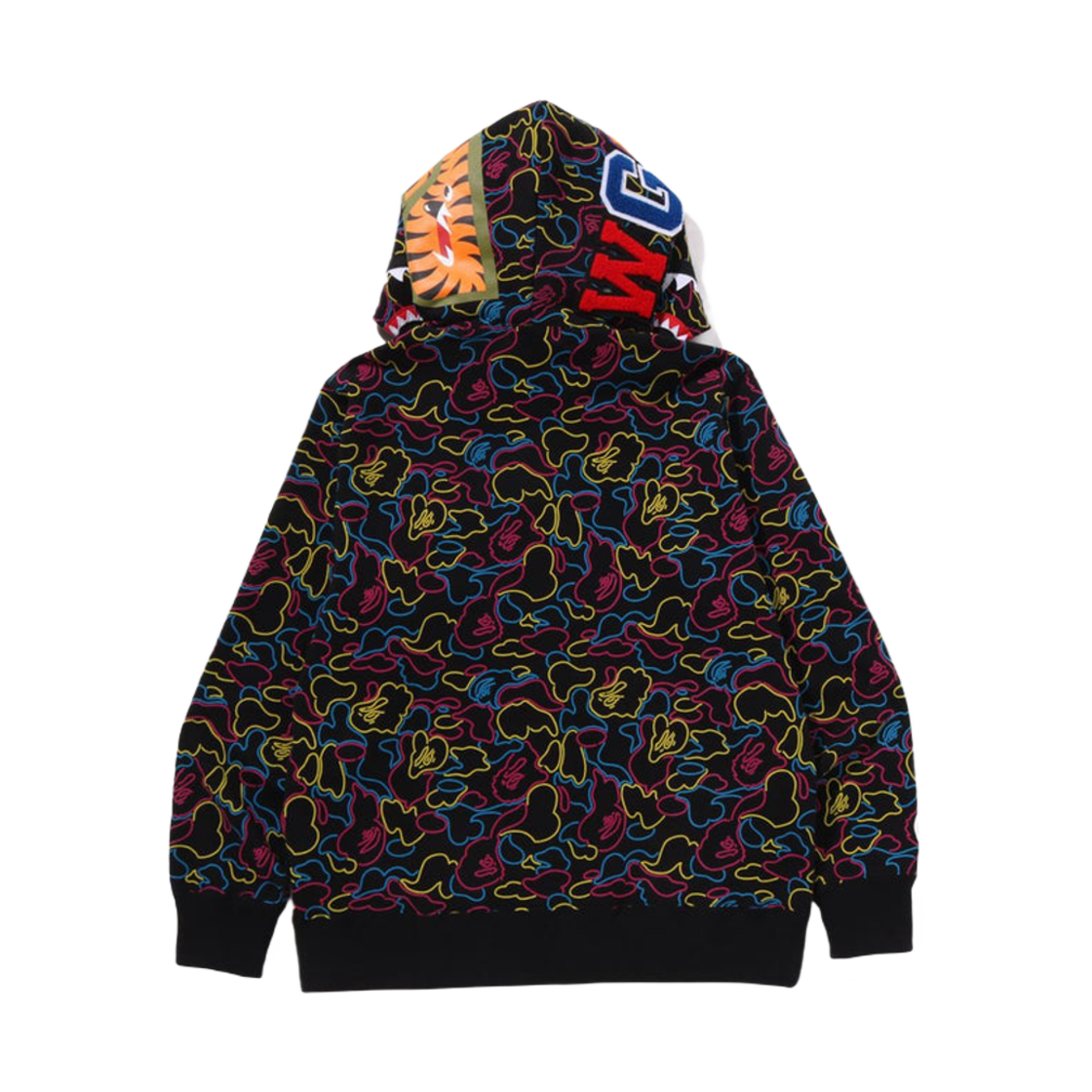 베이프 네온 카모 샤크 풀 집 후드 멀티(BAPE Neon Camo Shark Full Zip Hoodie Multi) - 3