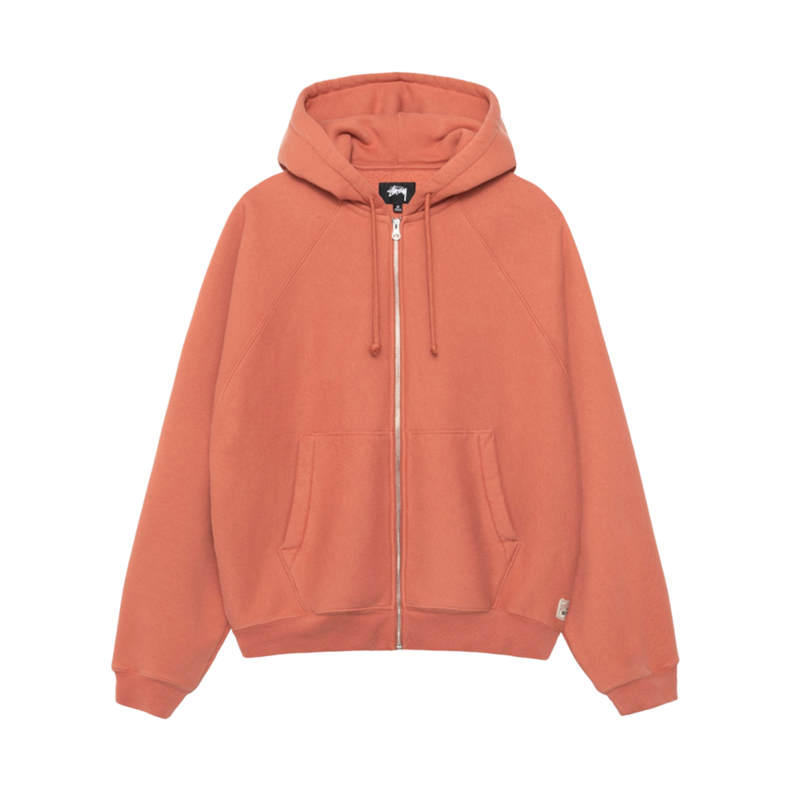 스투시 플리스 래글런 집 후드 브릭(Stussy Fleece Raglan Zip Hoodie Brick) - 1