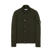 Stone Island 564A3 Lambswoool Cardigan Dark Green - 20FW