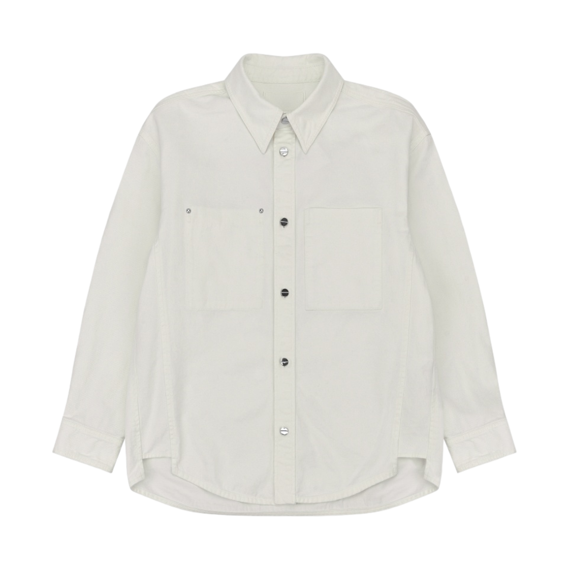 우영미 플라워 프린트 데님 셔츠 화이트 - 24SS(Wooyoungmi Flower Print Denim Shirt White - 24SS) - 2
