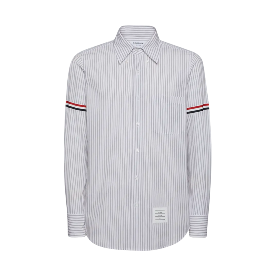 MWL301O-F0810-035 Thom Browne RWB Stripe Shirt Medium Grey