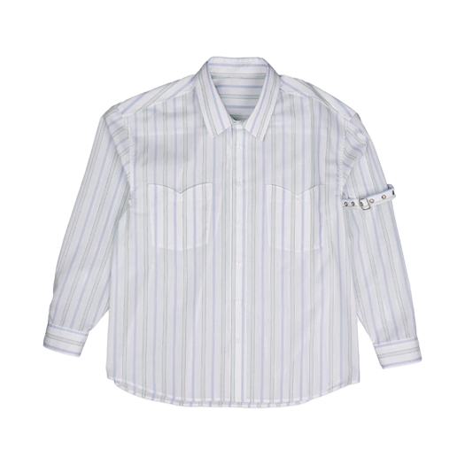 P0000DJD Dared Uncle Stripe Shirt White