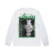 Stussy Landin LS T-Shirt White