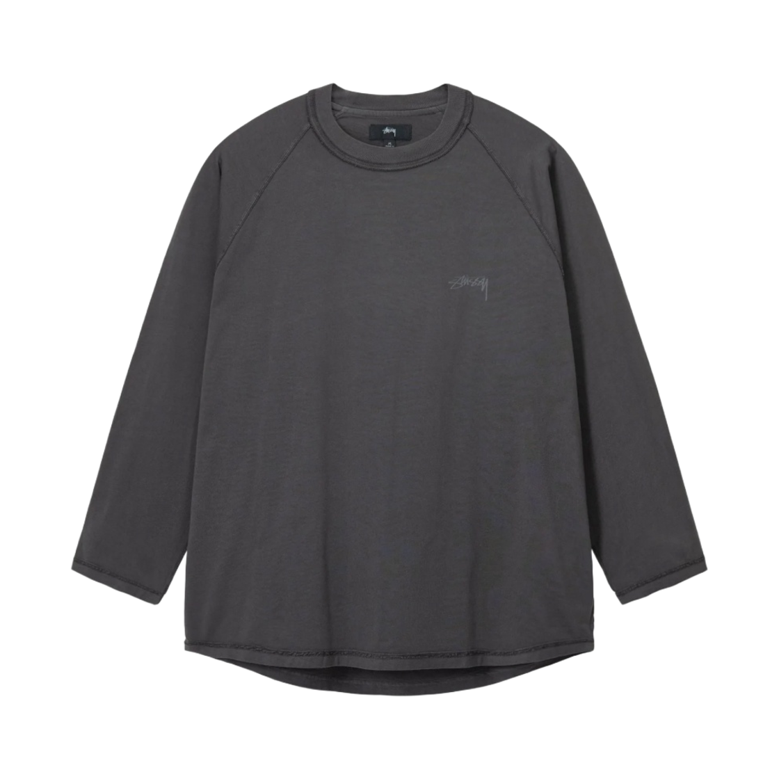 스투시 인사이드 아웃 래글런 페이디드 블랙(Stussy Inside Out Raglan LS T-Shirt Faded Black) - 1