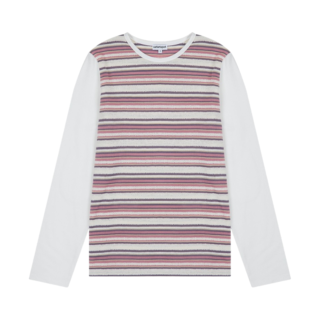 사파리스팟 스웨터 스트라이프 롱슬리브 화이트(Safarispot Sweater Stripe Ls White) - 1
