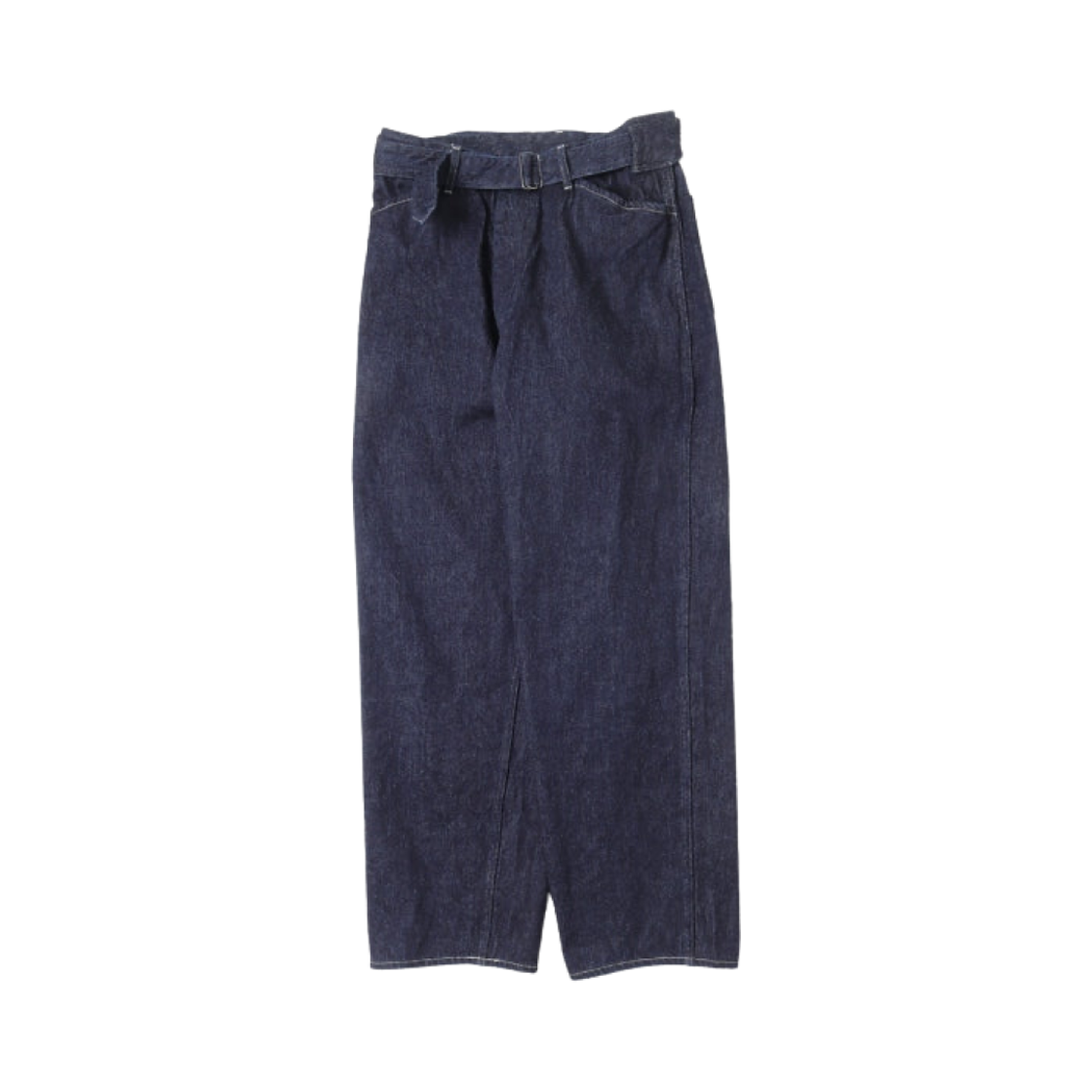 X01-03001 Comoli Belted Denim Pants Navy - 23SS