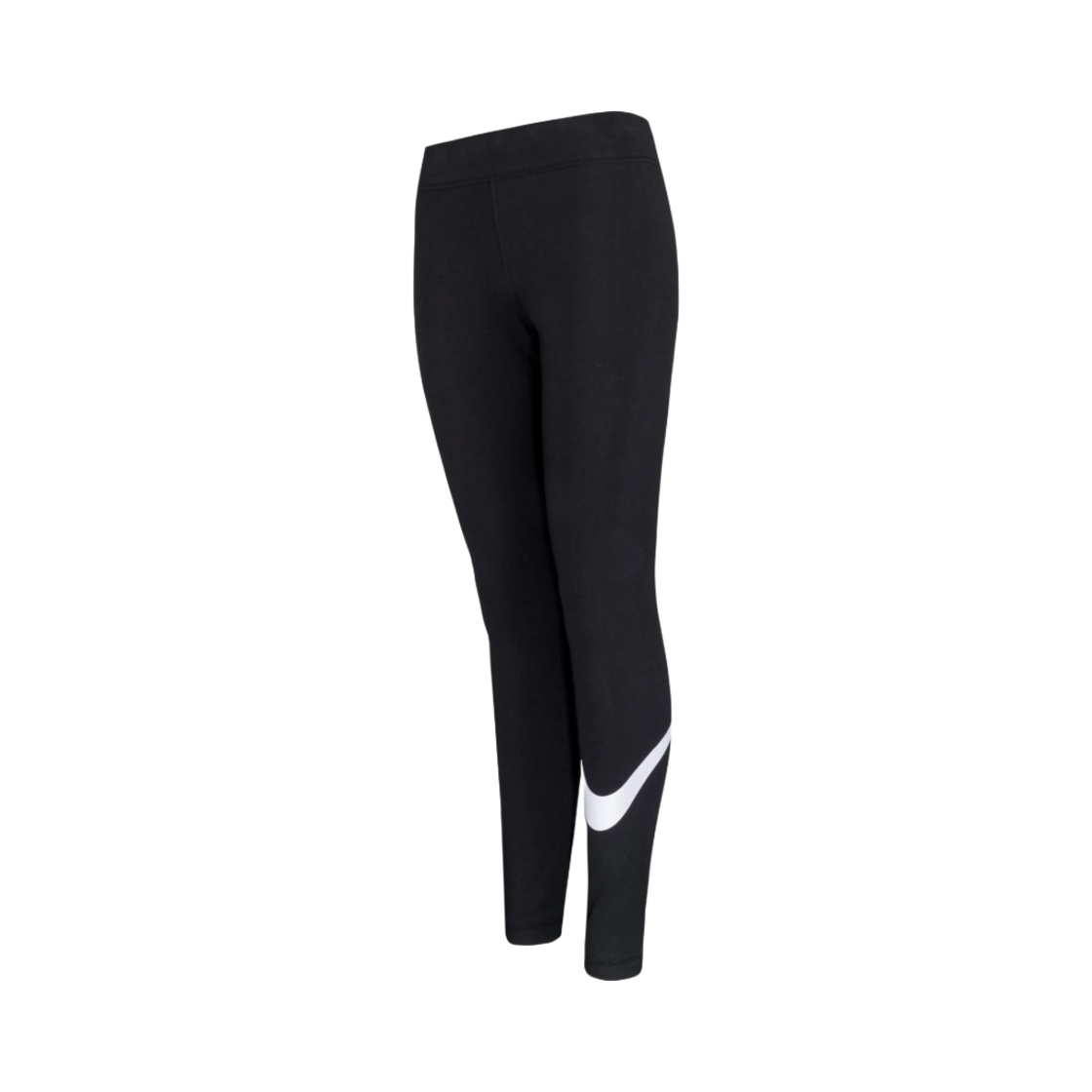 (W) 나이키 NSW 에센셜 미드 라이즈 스우시 레깅스 블랙 - US/EU((W) Nike NSW Essential Mid Rise Swoosh Leggings Black - US/EU) - 1