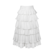 Roughneck Long Cancan Skirt White