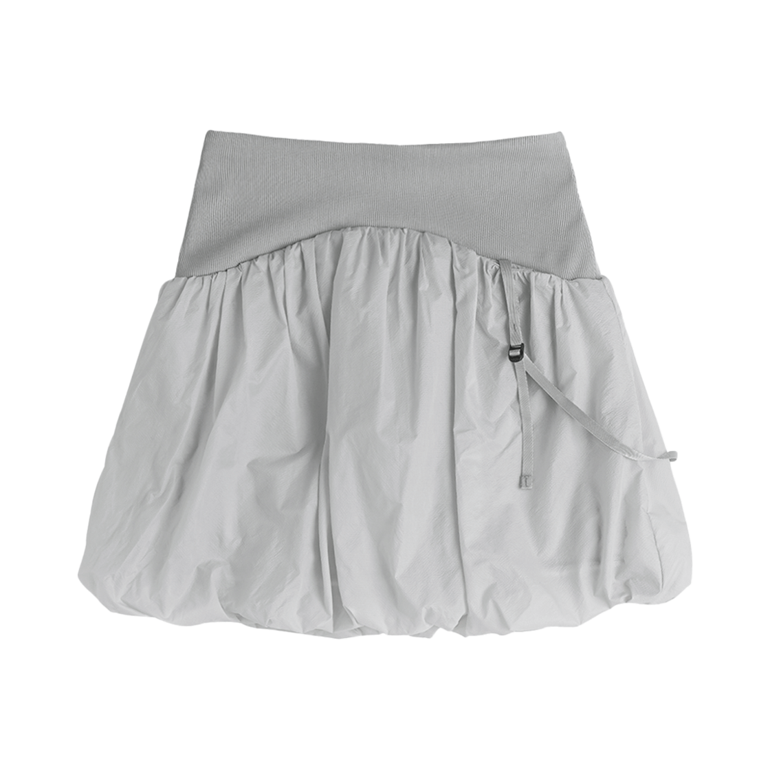 오호스 리버시블 미디 패디드 스커트 그레이(OJOS Reversible Midi Padded Skirt Grey)