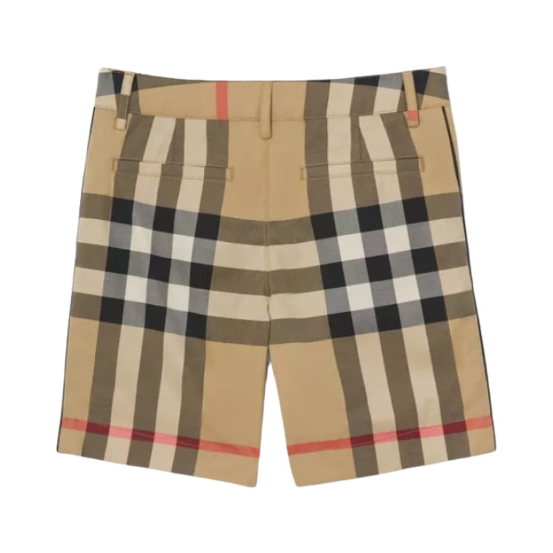 (키즈) 버버리 체크 스트레치 코튼 테일러드 쇼츠 아카이브 베이지((Kids) Burberry Check Stretch Cotton Tailored Shorts Archive Beige) - 2