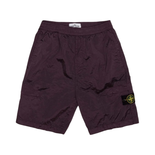 Stone Island L1721 Nylon Metal Garment Dyed Bermuda Shorts Dark Burgundy - 22SS