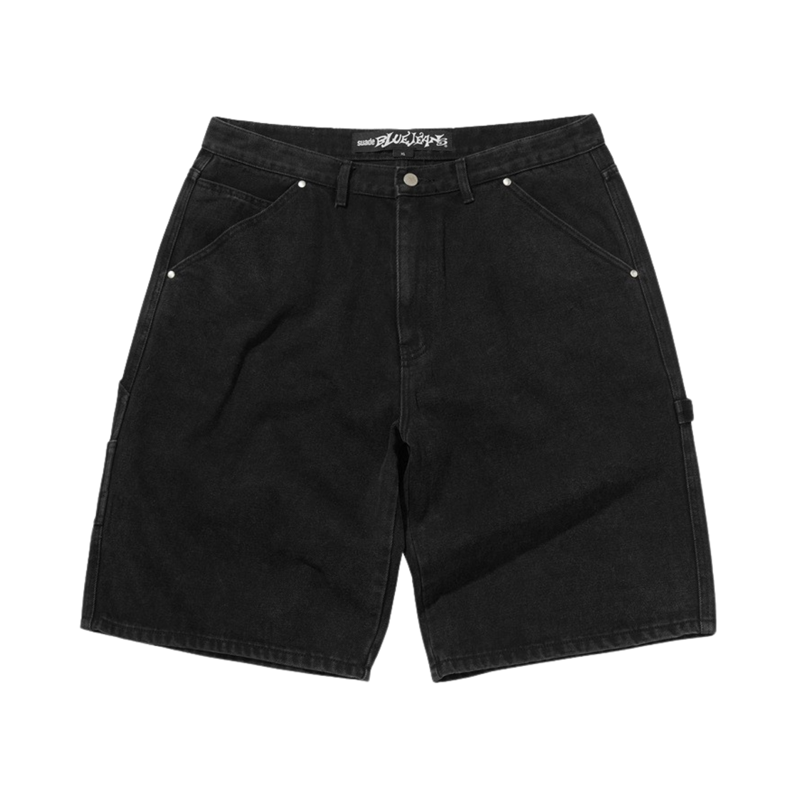 스웨이드 카펜터 데님 쇼츠 블랙(Suade Carpenter Denim Shorts Black)