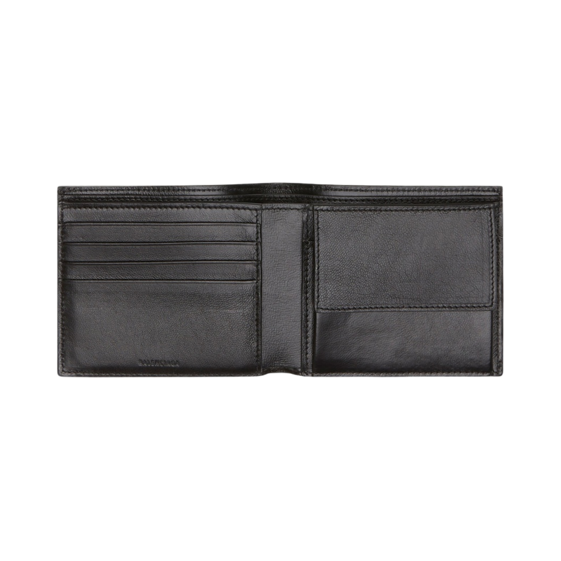 66403815YMY1000 Balenciaga Essential Square Folded Coin Wallet Black - #2