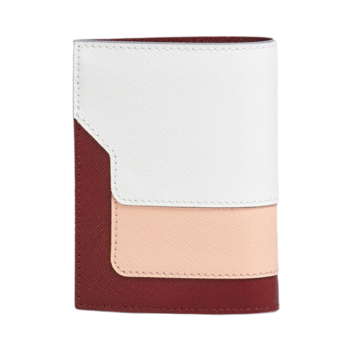 마르니 사피아노 반지갑 화이트 핑크 레드(Marni Saffiano Bi-Fold Wallet White Pink Red) - 3