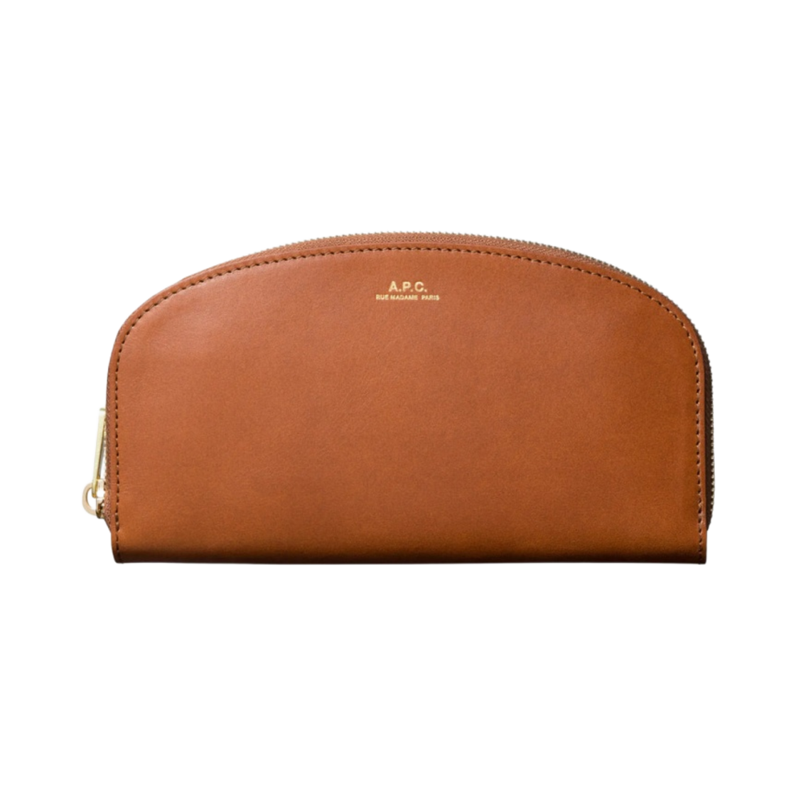PXAWV-F63218-CAD A.P.C. Demi-Lune Wallet Nut Brown