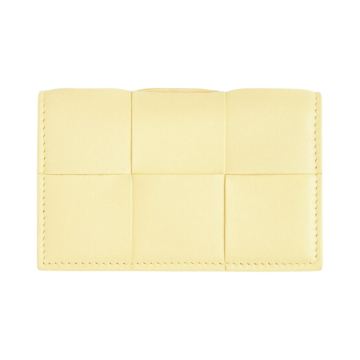 Bottega Veneta Cassette Business Card Case Camomile