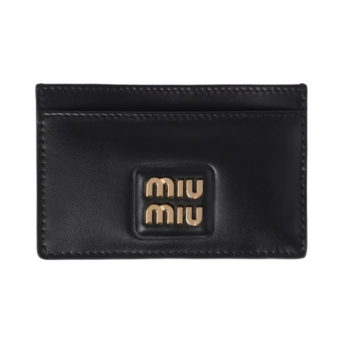 미우 미우 가죽 카드 지갑 블랙(Miu Miu Leather Card Holder Black)