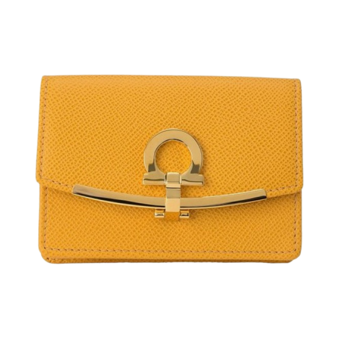 22D198-758592 Ferragamo Gancini Business Card Holder Langur