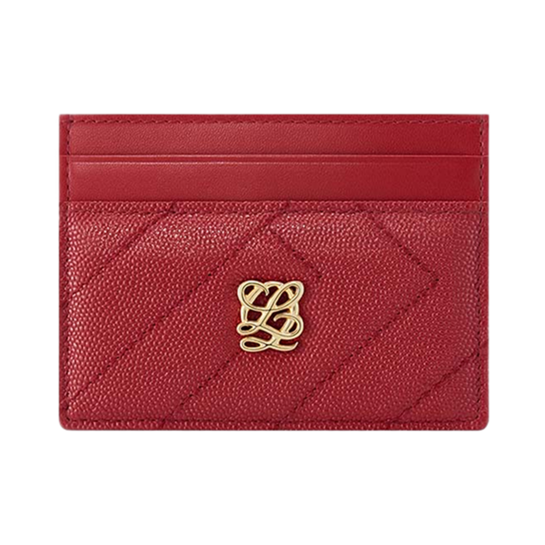 LLSP3QT04FI1RE0171 Louis Quatorze Quilting Plain Cardholder Red