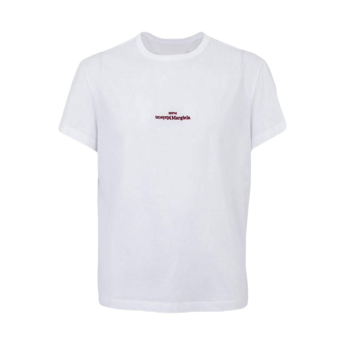 메종 마르지엘라 디스토티드 로고 티셔츠 화이트 레드(Maison Margiela Distorted Logo T-Shirt White Red) - 1