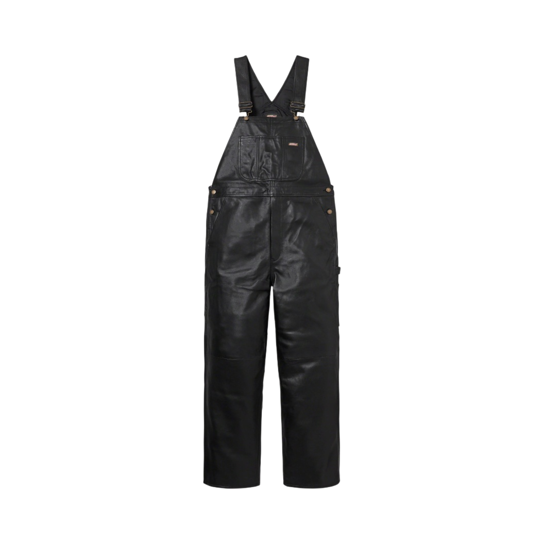 슈프림 x 디키즈 레더 오버롤 블랙 - 23FW
