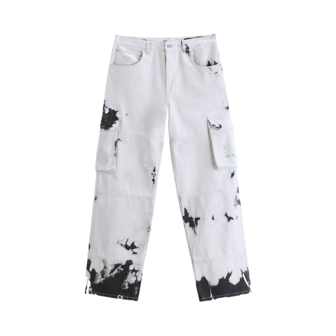 자라 에시드 워시 카고 진 블랙(Zara Acid Wash Cargo Jeans Black) - 1