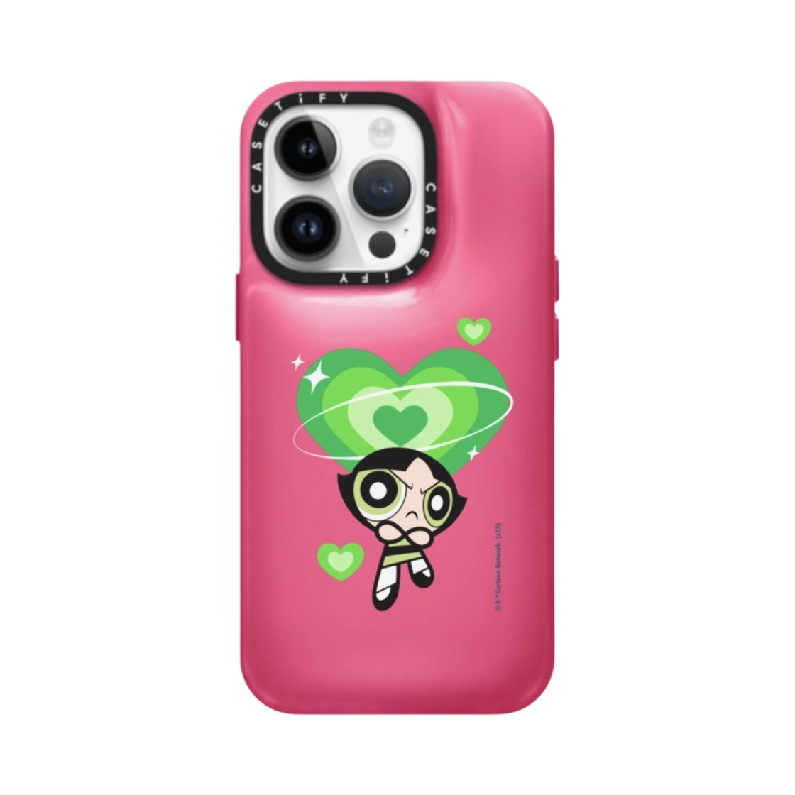 케이스티파이 x 파워퍼프걸 커스텀 아이폰 버터컵 필로우 케이스 베리 핑크(Casetify x The Powerpuff Girls Custom iPhone Buttercup Pillow Case Berry Pink) - 1
