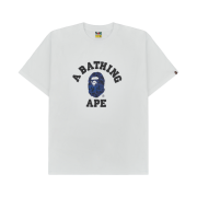 Bape Sand Camo College T-Shirt White Navy