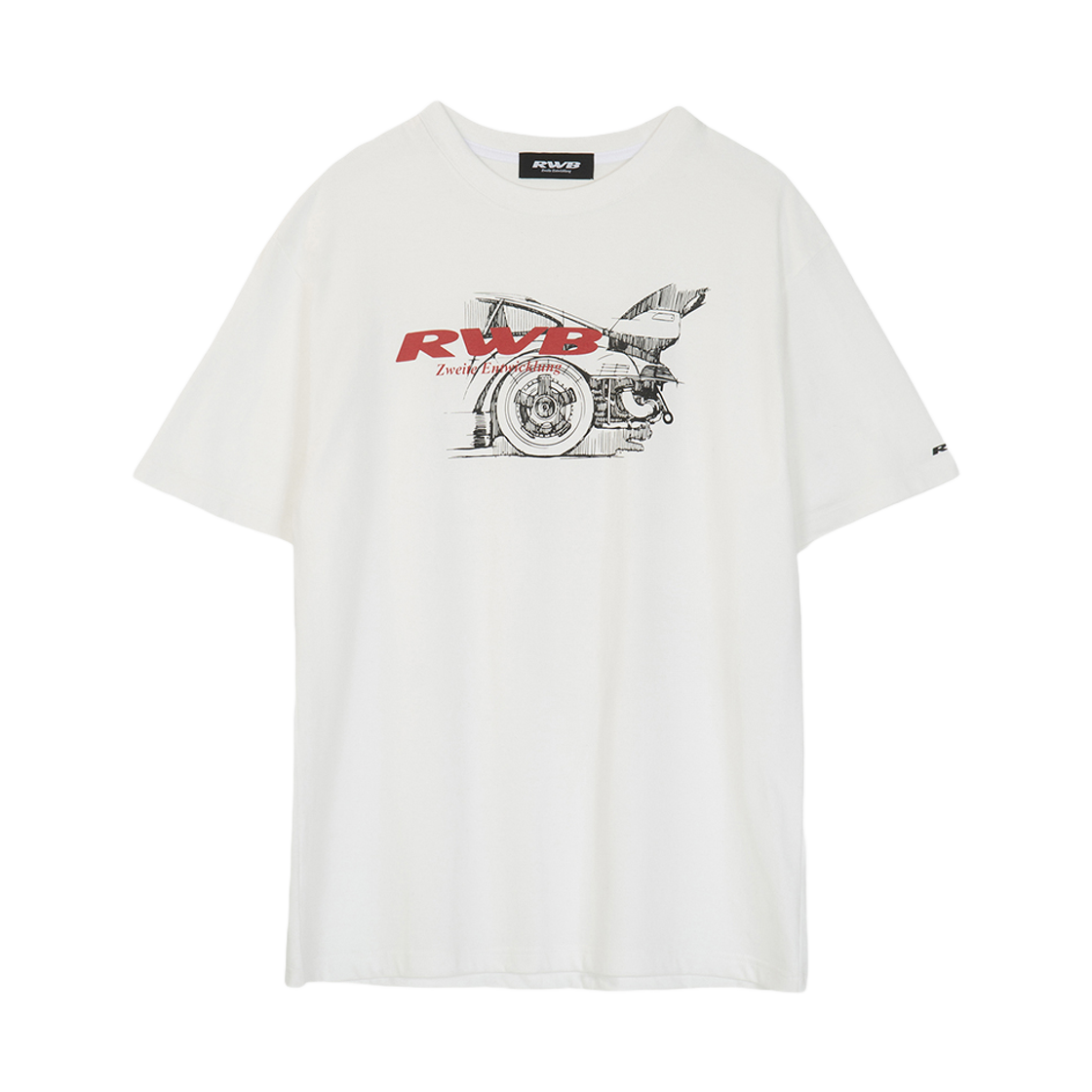 P0000BDN RWB Rough Drawing SS Tee White